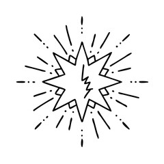 creative light burst icon, creative light burst line art - simple line art of creative light burst, perfect for creative light burst logos and icons