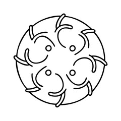 dance circle icon, dance circle line art - simple line art of dance circle, perfect for dance circle logos and icons