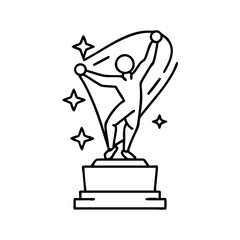 dance competition trophy icon, dance competition trophy line art - simple line art of dance competition trophy, perfect for dance competition trophy logos and icons