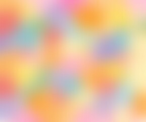 Obraz premium Abstract background featuring soft and dreamy rainbow gradient blended with a subtle halftone dot texture. This digital artwork combines pastel tones of pink, orange, yellow, green, blue, and purple. 