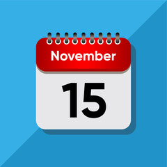 Fototapeta premium Bold Red November Icon – Minimalist Daily Calendar Design