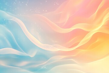 Fototapeta premium Delicate, flowing, pastel waves of light. Soft, ethereal, and dreamy abstract background