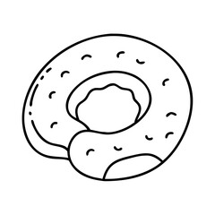 doughnut pillow icon, doughnut pillow line art - simple line art of doughnut pillow, perfect for doughnut pillow logos and icons