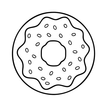 recommend clip art: doughnut shaped cookie icon, doughnut shaped cookie line art - simple line art of doughnut shaped cookie, perfect for doughnut shaped cookie logos and icons