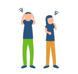 悩む介護職員のイラスト