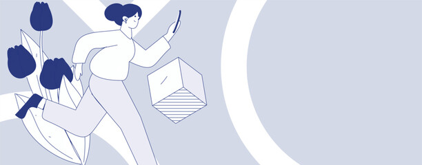 3.12 International Women's Day professional women flat character vector concept operation hand drawn illustration
