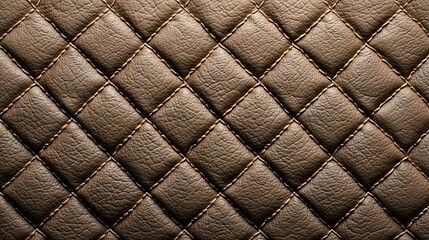 Brown quilted leather texture, Luxury material background, Used for fashion or product branding