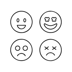 emotional expression s icon, emotional expression s line art - simple line art of emotional expression s, perfect for emotional expression s logos and icons