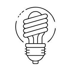 energy efficient light bulb icon, energy efficient light bulb line art - simple line art of energy efficient light bulb, perfect for energy efficient light bulb logos and icons