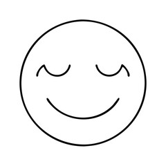 face with a peaceful smile icon, face with a peaceful smile line art - simple line art of face with a peaceful smile, perfect for face with a peaceful smile logos and icons