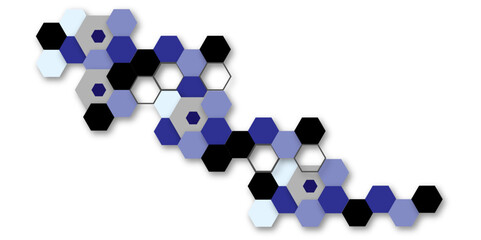 clourful hexagon geometric patterned background vector.