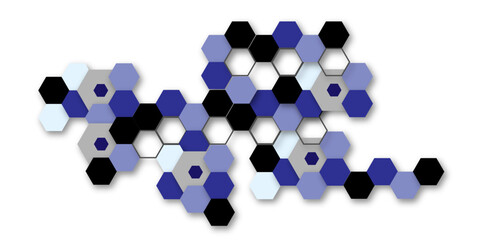 clourful hexagon geometric patterned background vector.