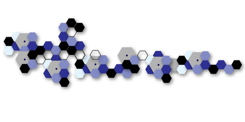 clourful hexagon geometric patterned background vector.