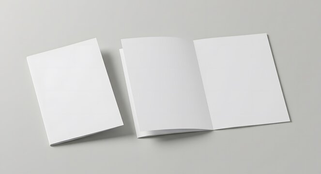 Brochure and magazine mockup showcasing blank designs for creative projects