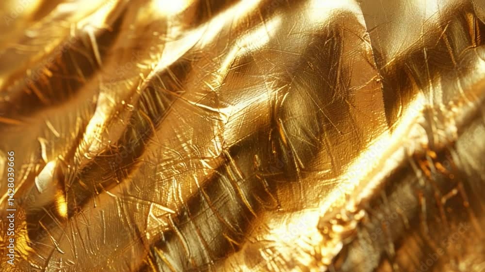 Poster shimmering golden texture with elegant patterns and reflections for background and design use