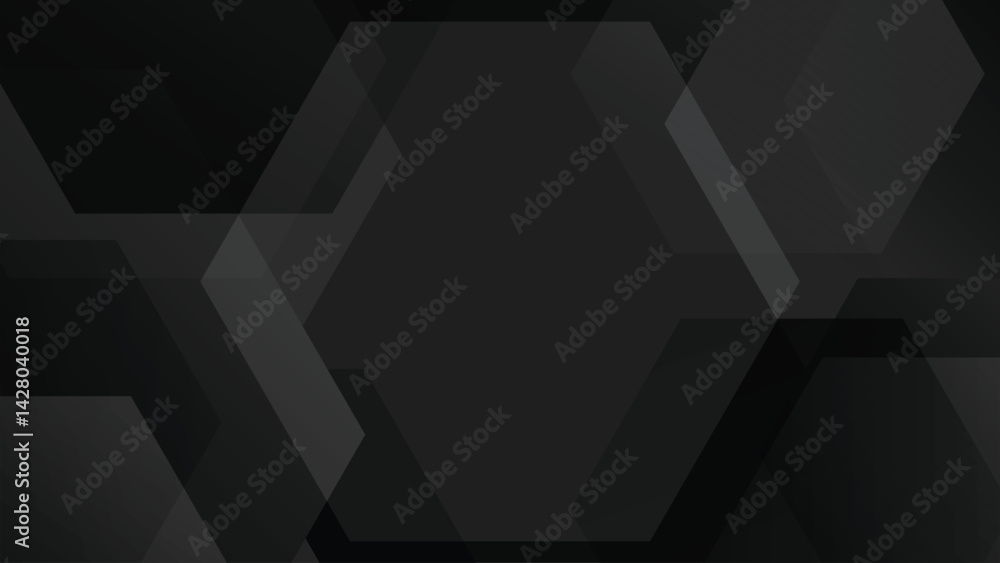 Poster black abstract hexagonal background business banner vector design
