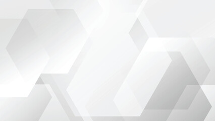 white abstract hexagonal background business banner vector design