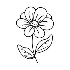 flower blooming icon, flower blooming line art - simple line art of flower blooming, perfect for flower blooming logos and icons