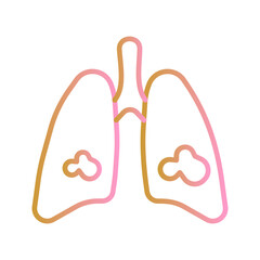 Lung Cancer Icon Design