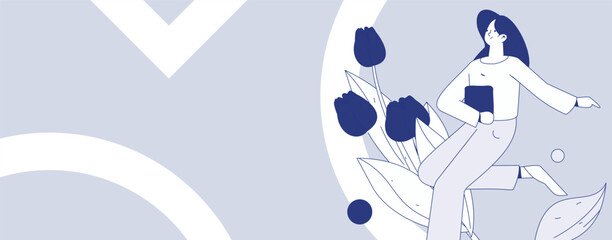 3.12 International Women's Day professional women flat character vector concept operation hand drawn illustration
