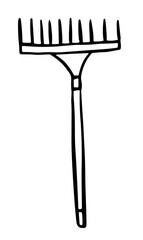 garden tools isolated on white