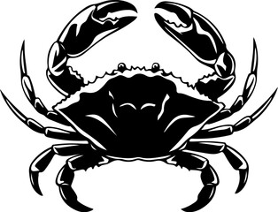 Vintage  engraving illustration of crab. Seafood emblem with crab. Vector crab illustration