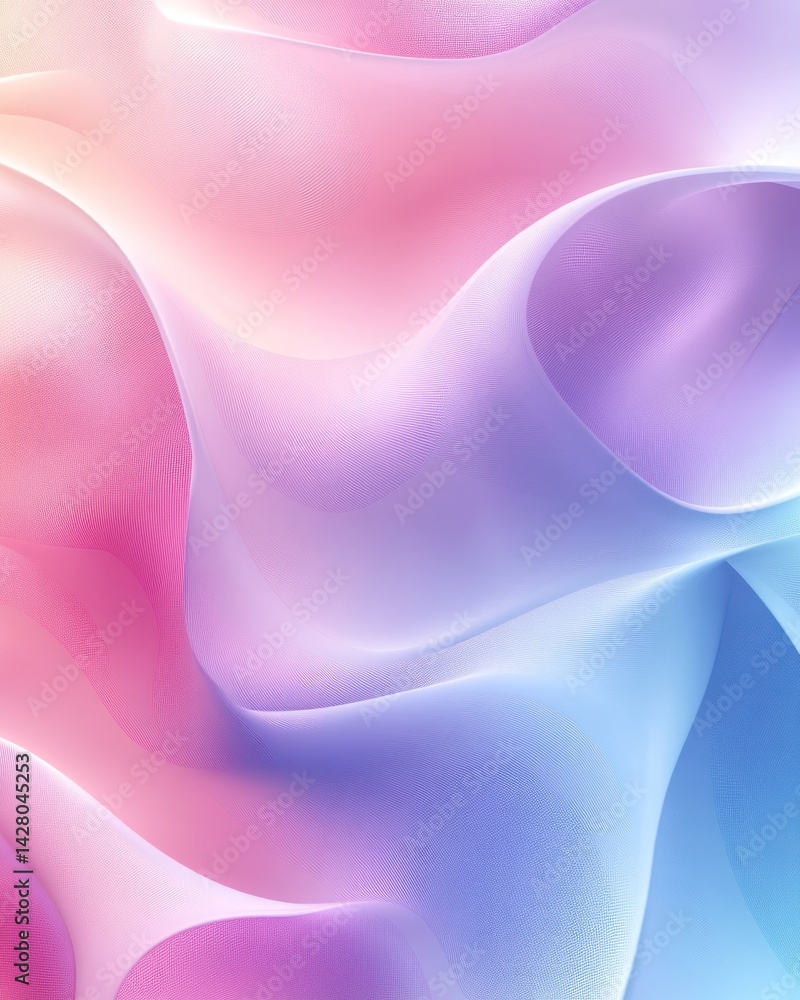 Poster soft abstract gradient waves of pink and blue flowing background design for modern digital art and c