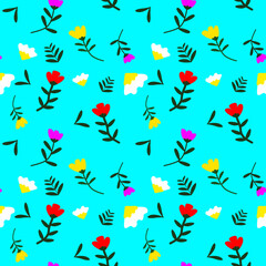 seamless pattern with flowers