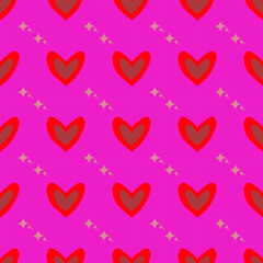 seamless pattern with hearts