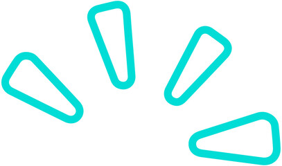 Comic Doodle Alert Sign Line