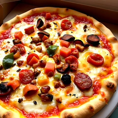 pizza with salami