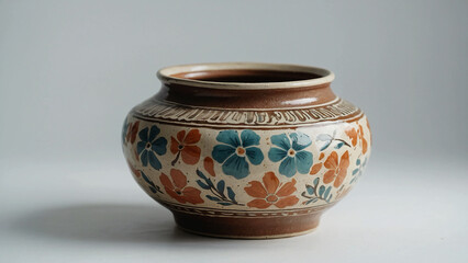 ceramic vase on a wooden background