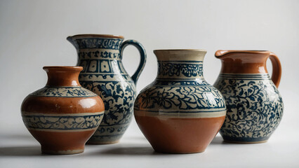 ancient greek vase on black background