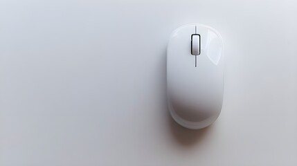 Minimalist White Wireless Mouse,
Sleek Computer Mouse Design,
Cordless Optical Mouse,
Modern PC Peripheral,
Simple Ergonomic Mouse,
Clean White Mouse Aesthetic,