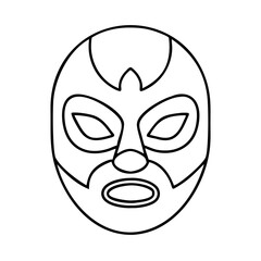 luchador mask icon, luchador mask line art - simple line art of luchador mask, perfect for luchador mask logos and icons
