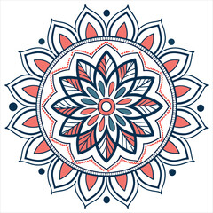  Islamic mandala on white background