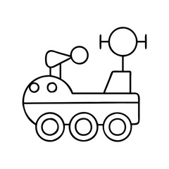 lunar rover icon, lunar rover line art - simple line art of lunar rover, perfect for lunar rover logos and icons