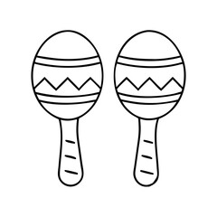 maracas icon, maracas line art - simple line art of maracas, perfect for maracas logos and icons