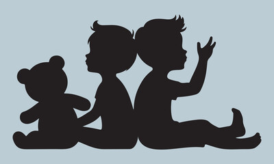 vector illustration of a silhouette of a man