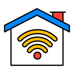 Smart Home Integration Icon. Visual representation of smart home integration used in HVAC and home service contexts