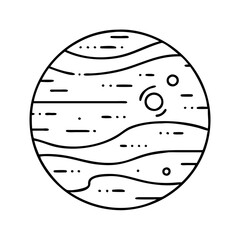 mars planet icon, mars planet line art - simple line art of mars planet, perfect for mars planet logos and icons