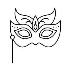 mask for masquerade dance icon, mask for masquerade dance line art - simple line art of mask for masquerade dance, perfect for mask for masquerade dance logos and icons