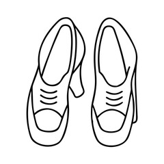 matching shoes icon, matching shoes line art - simple line art of matching shoes, perfect for matching shoes logos and icons
