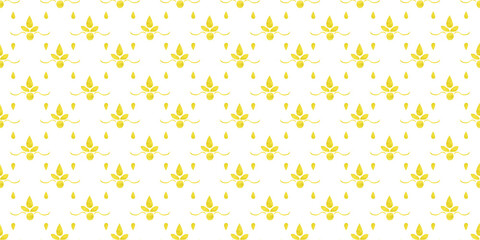 Watercolor Yellow Ornament Seamless Pattern – Digital Paper for Scrapbooking, Fabric, Wrapping Paper and Nursery Decor. 