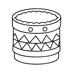 mexican drum icon, mexican drum line art - simple line art of mexican drum, perfect for mexican drum logos and icons