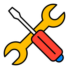 Installation Icon. Visual representation of installation used in HVAC and home service contexts