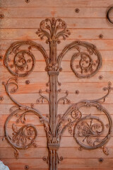 part of a door of the basilica Of Sainte Madeleine in Vezelay,France