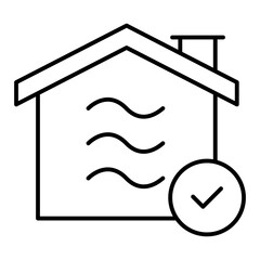 Indoor Air Quality Icon. Visual representation of indoor air quality used in HVAC and home service contexts
