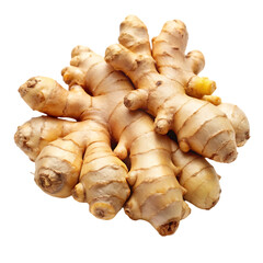 ginger root on white background