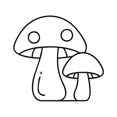 mushroom icon, mushroom line art - simple line art of mushroom, perfect for mushroom logos and icons